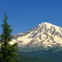 Mount Rainier Lahar Detection System issues a public warning for a potential volcanic eruption