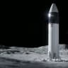 When will an uncrewed Starship first soft-land on the Moon?